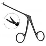 BELLUCCI MICRO EAR SCISSORS BLACK TEFLON COATED STRAIGHT 7.5CM