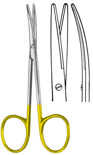 Metzenbaum Surgical Scissors - Curved 7" With Tungsten Carbide Inserts, Blunt Blunt Ends